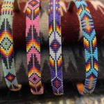 Navajo Beaded Headbands Pink, Blue, Purple, Green, 1/2" wide $55.00 each