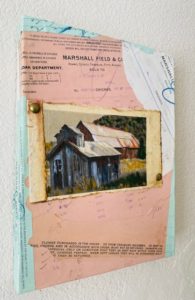 (#7 MM) Glenwood Springs 2 Barns on canvas, oil 